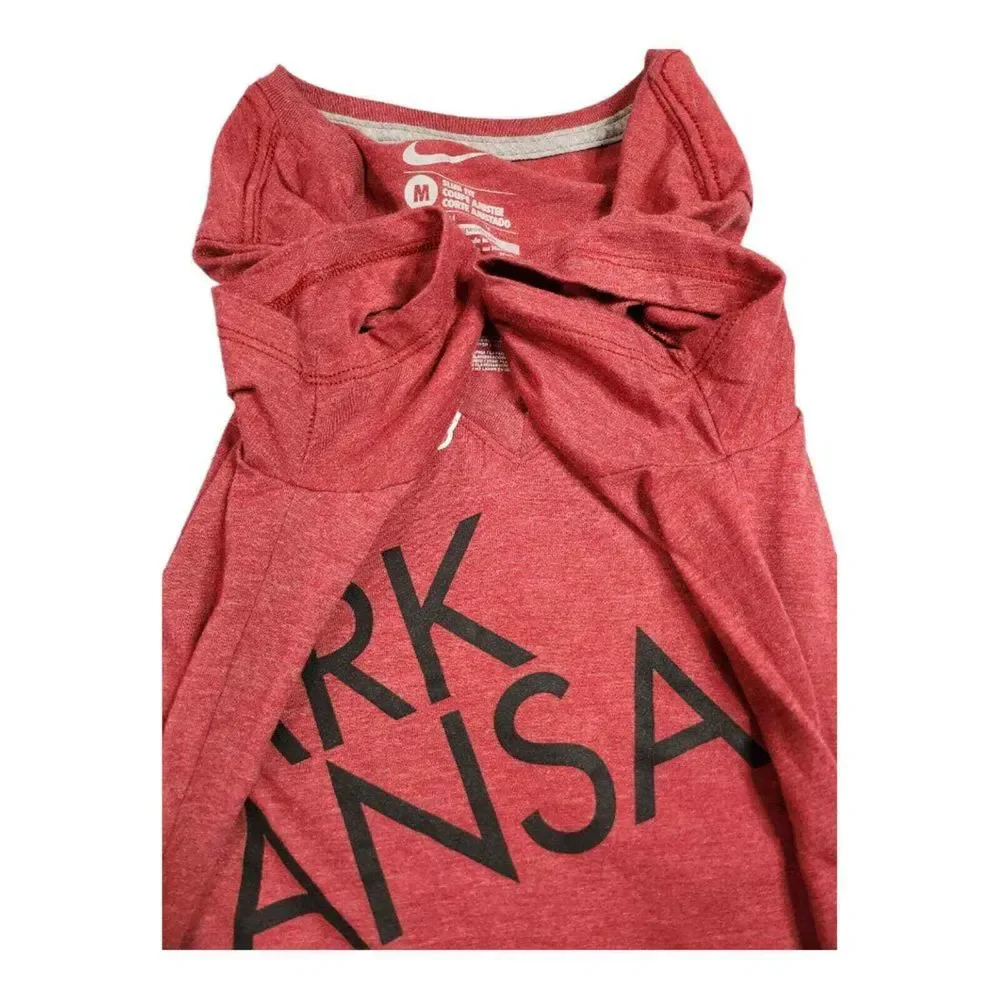 NWOT University of Arkansas top short sleeve Size‎  Medium Slim Fit Woman's Nike